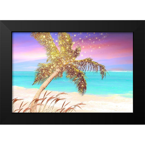 Starlight Beach Black Modern Wood Framed Art Print by Lavoie, Tina
