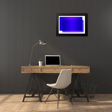 Cobalt Black Modern Wood Framed Art Print by Lavoie, Tina