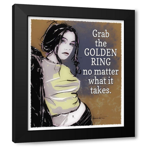 Grab Black Modern Wood Framed Art Print by TMBorenstein