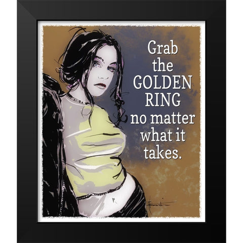 Grab Black Modern Wood Framed Art Print by TMBorenstein