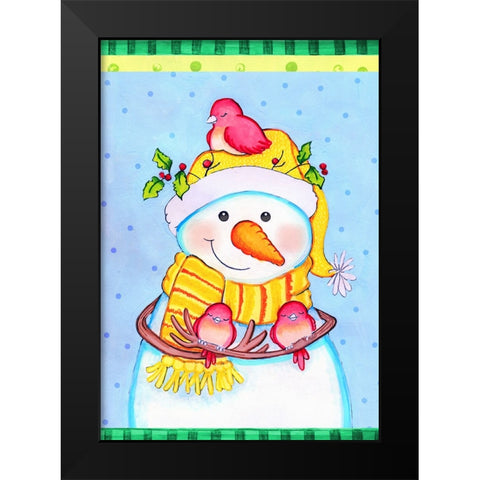 Feathered Friends Black Modern Wood Framed Art Print by Wade, Valarie
