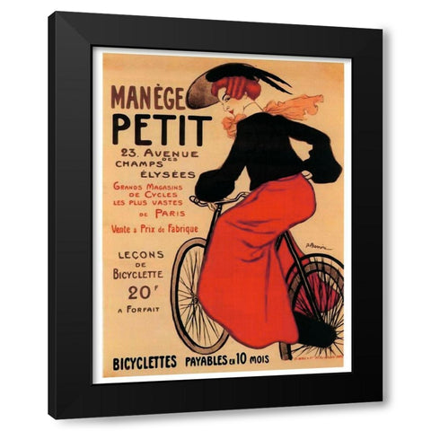 Manege Petit Black Modern Wood Framed Art Print by Vintage Apple Collection