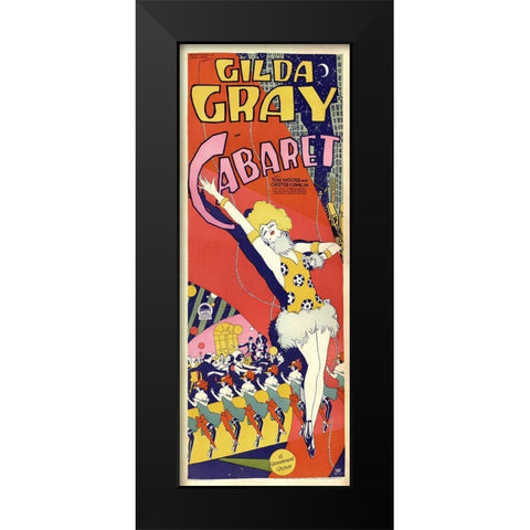 Gilda Gray Cabaret Black Modern Wood Framed Art Print by Vintage Apple Collection