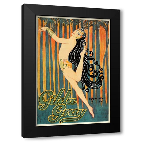 Gilda Good Black Modern Wood Framed Art Print with Double Matting by Vintage Apple Collection