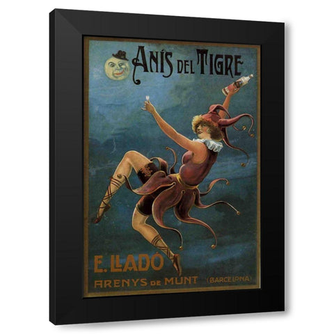 Anis Tirgre Black Modern Wood Framed Art Print by Vintage Apple Collection