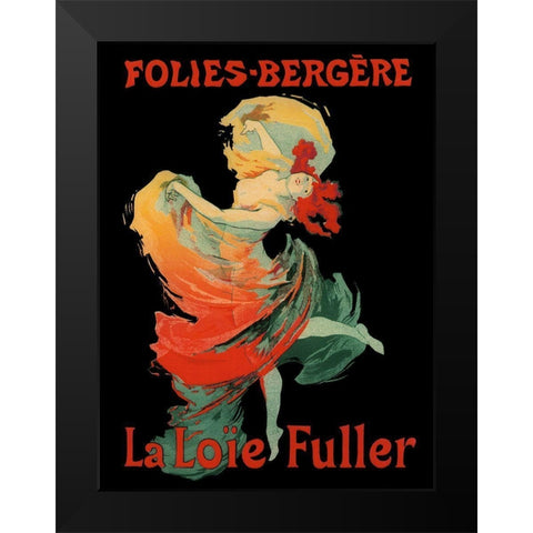 Folies-Bergere Black Modern Wood Framed Art Print by Vintage Apple Collection