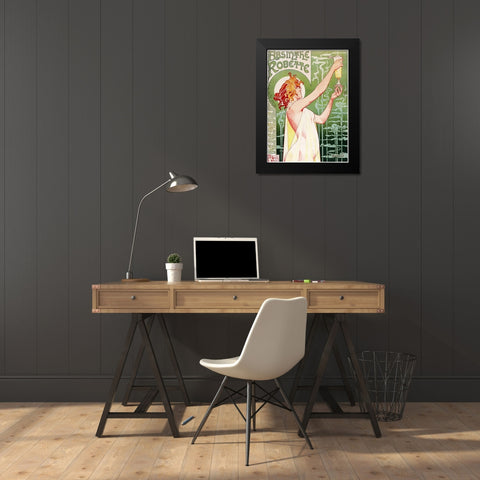 Livemont Absinthe Robette Archival Black Modern Wood Framed Art Print by Vintage Apple Collection