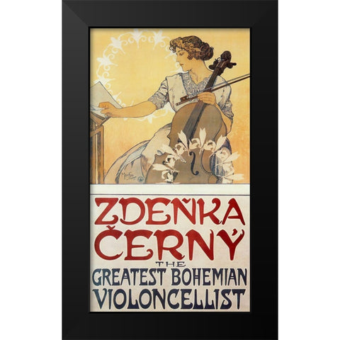 Zdneka cerny Archival Black Modern Wood Framed Art Print by Vintage Apple Collection