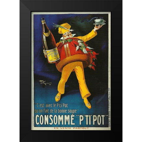 Consumme Black Modern Wood Framed Art Print by Vintage Apple Collection