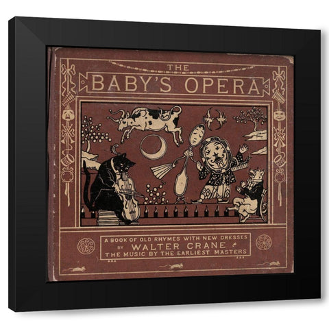 Babys Opera Black Modern Wood Framed Art Print with Double Matting by Vintage Apple Collection