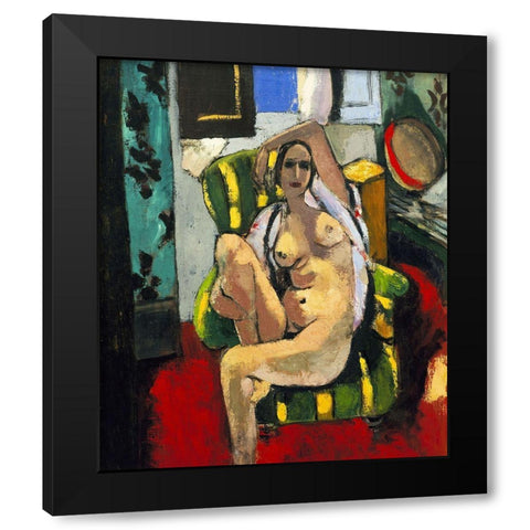 Matisse Odalisque Black Modern Wood Framed Art Print with Double Matting by Vintage Apple Collection