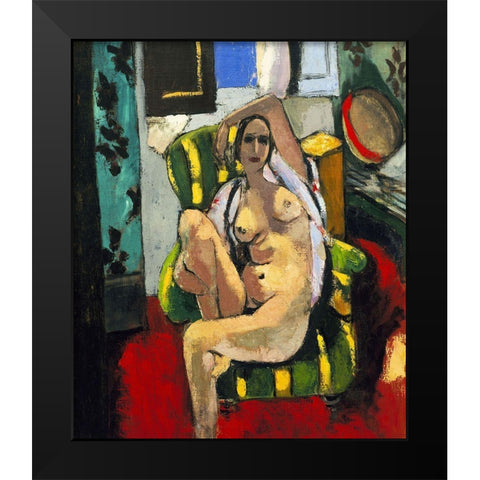 Matisse Odalisque Black Modern Wood Framed Art Print by Vintage Apple Collection