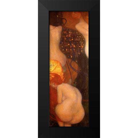 Goldfish Black Modern Wood Framed Art Print by Vintage Apple Collection
