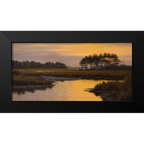 Golden Hour Black Modern Wood Framed Art Print by Goebel, Wilhelm