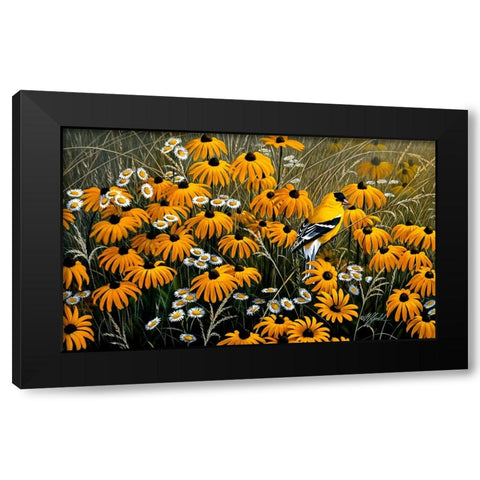 Summer Gold Black Modern Wood Framed Art Print with Double Matting by Goebel, Wilhelm