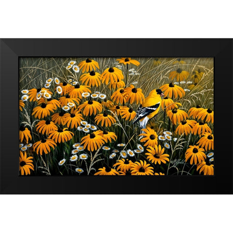 Summer Gold Black Modern Wood Framed Art Print by Goebel, Wilhelm