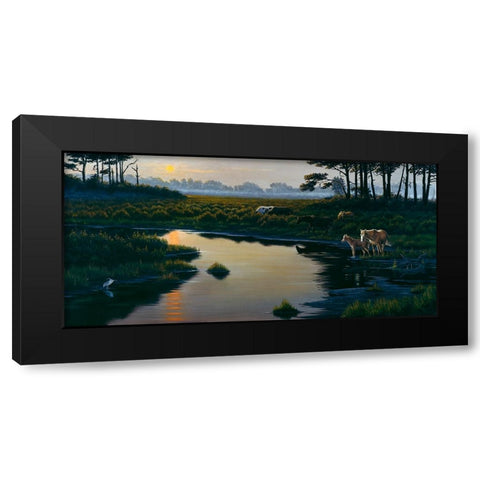 Assateague Sunset 1 Black Modern Wood Framed Art Print by Goebel, Wilhelm