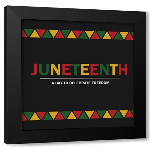 A Day To Celebrate Black Modern Wood Framed Art Print with Double Matting by Adebowale