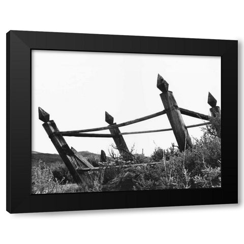 The Bodi Fence Black Modern Wood Framed Art Print with Double Matting by Koetsier, Albert