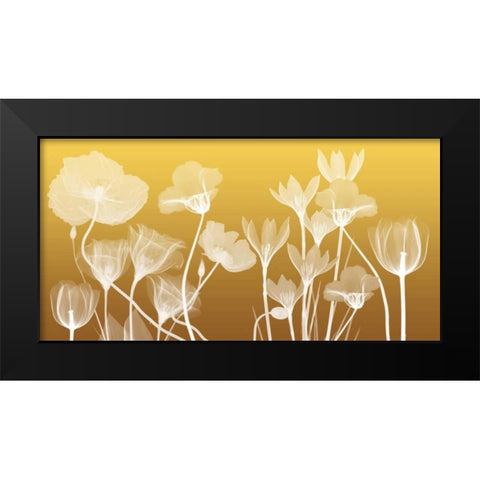 Transparent Flora Black Modern Wood Framed Art Print by Koetsier, Albert