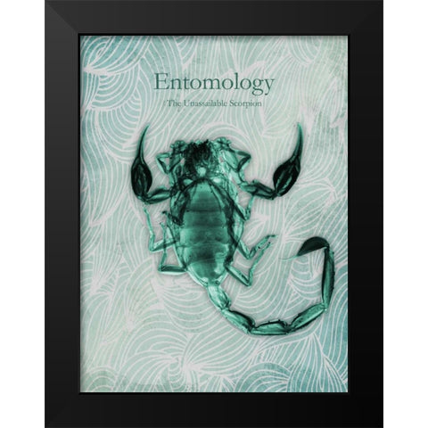 Unassailable Scorpion Black Modern Wood Framed Art Print by Koetsier, Albert