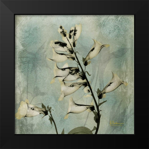 Golden Fox Glove Black Modern Wood Framed Art Print by Koetsier, Albert