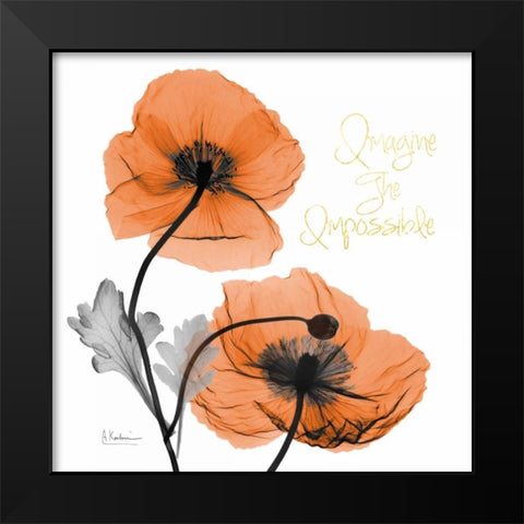 Impossible Iceland Poppy Black Modern Wood Framed Art Print by Koetsier, Albert