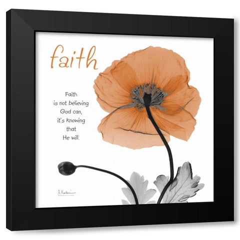 Iceland Poppy Faith Black Modern Wood Framed Art Print with Double Matting by Koetsier, Albert