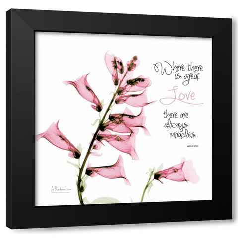 Great Love foxglove Black Modern Wood Framed Art Print with Double Matting by Koetsier, Albert