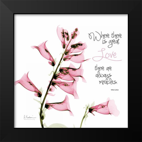 Great Love foxglove Black Modern Wood Framed Art Print by Koetsier, Albert