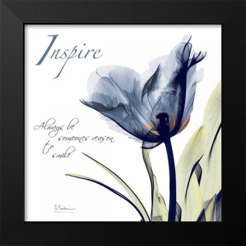Tulip Inspire Black Modern Wood Framed Art Print by Koetsier, Albert