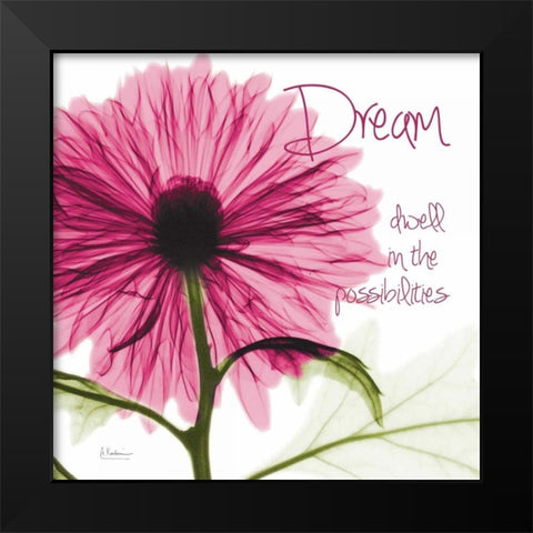 Pink Chrysanthemum Dream Black Modern Wood Framed Art Print by Koetsier, Albert