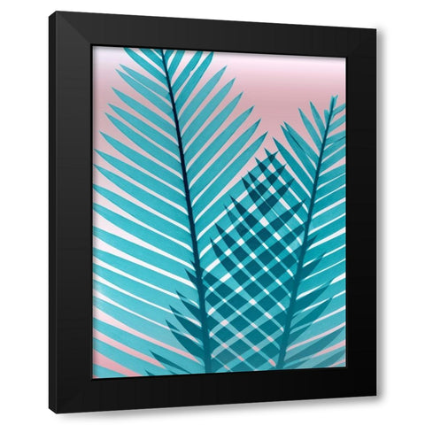 Cotton Candy Fern Black Modern Wood Framed Art Print by Koetsier, Albert