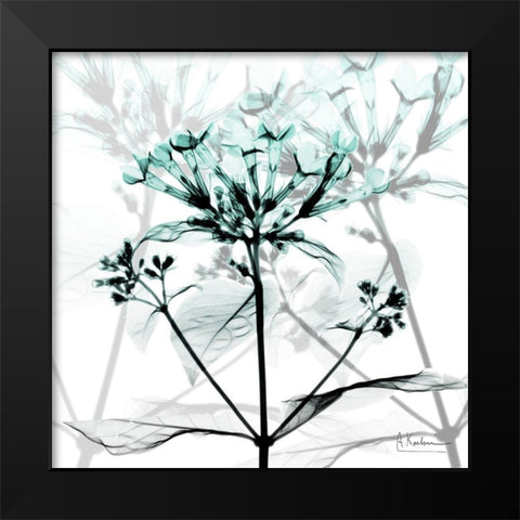 Crystalized Floral Black Modern Wood Framed Art Print by Koetsier, Albert