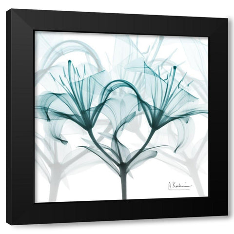 Crystal Flame Lily Black Modern Wood Framed Art Print with Double Matting by Koetsier, Albert
