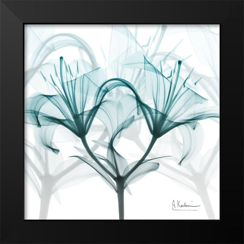 Crystal Flame Lily Black Modern Wood Framed Art Print by Koetsier, Albert