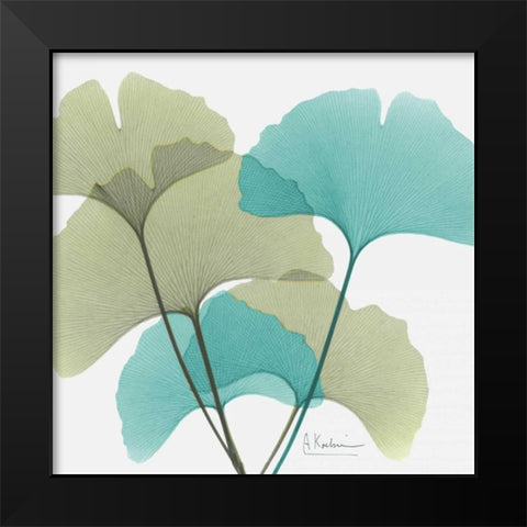 Gingko 1 Black Modern Wood Framed Art Print by Koetsier, Albert