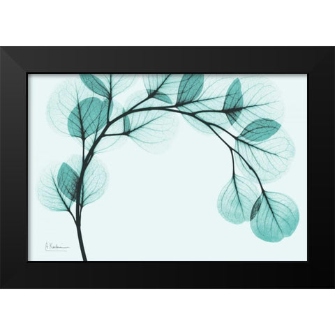 Teal Eucalyptus Black Modern Wood Framed Art Print by Koetsier, Albert