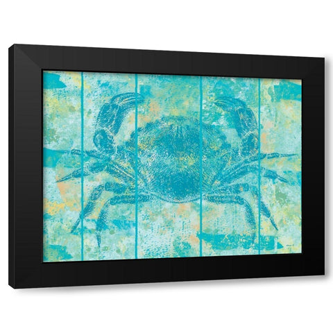 Crab Blues Black Modern Wood Framed Art Print by Saunders, Alonzo