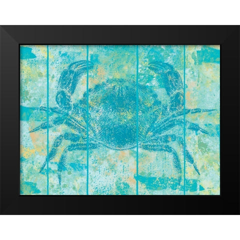Crab Blues Black Modern Wood Framed Art Print by Saunders, Alonzo