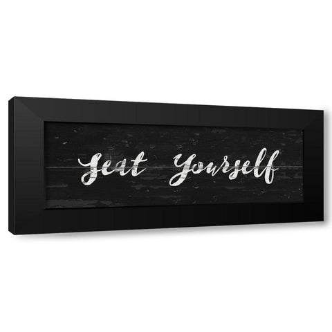 Seat Yourself Black Modern Wood Framed Art Print by Vidal, Alicia