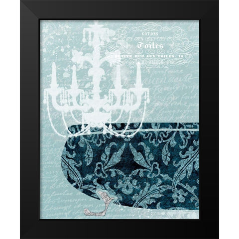 Chandelier 2 Black Modern Wood Framed Art Print by Bailey, Ann