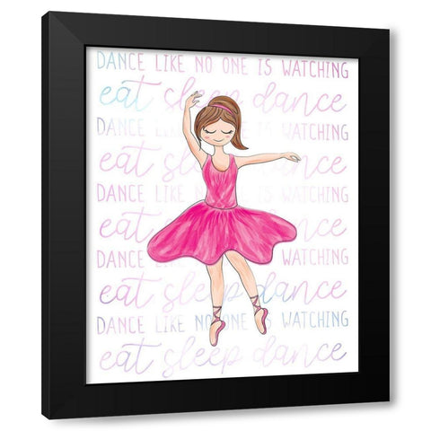 Always Dance 2 Black Modern Wood Framed Art Print with Double Matting by Bailey, Ann