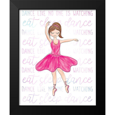 Always Dance 2 Black Modern Wood Framed Art Print by Bailey, Ann