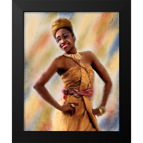 Smile Black Modern Wood Framed Art Print by Bailey, Ann