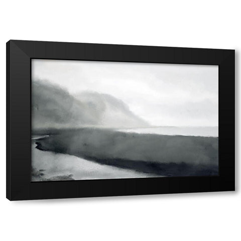 Beach Scape Black Modern Wood Framed Art Print by Bailey, Ann