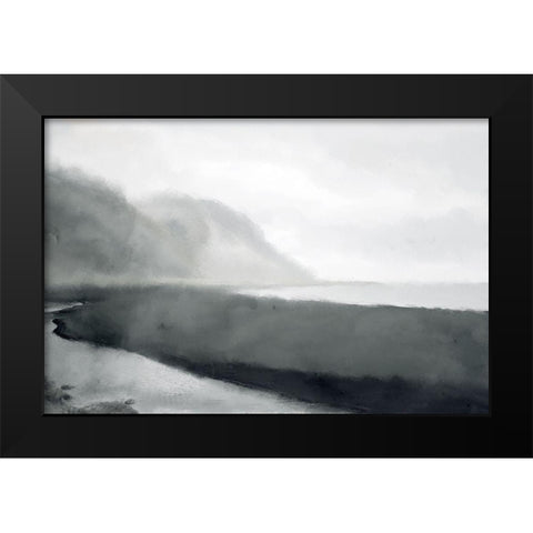 Beach Scape Black Modern Wood Framed Art Print by Bailey, Ann