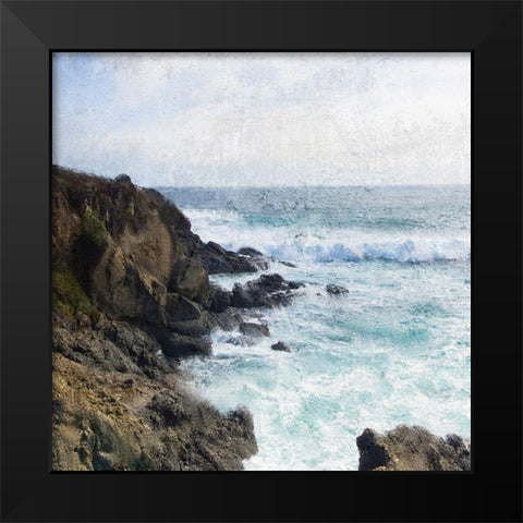 At the Cliffs Black Modern Wood Framed Art Print by Bailey, Ann