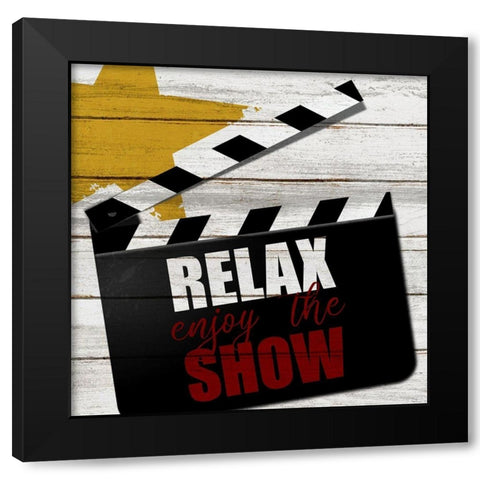 Relax Take One Black Modern Wood Framed Art Print by Bailey, Ann