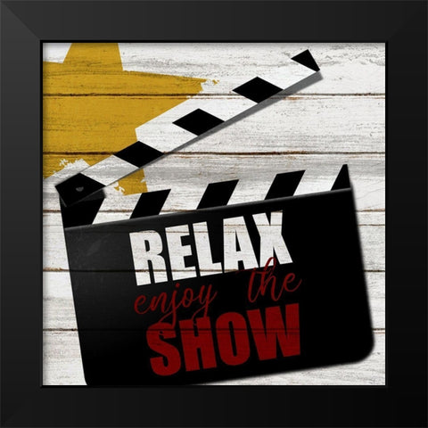 Relax Take One Black Modern Wood Framed Art Print by Bailey, Ann